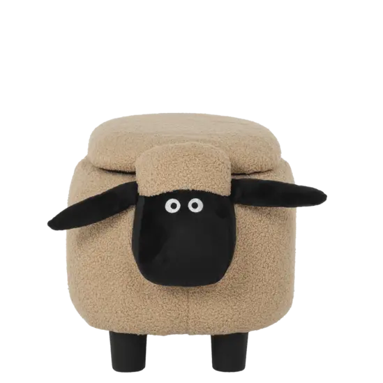 Табуретка детска с ракла овца-снимка отпред