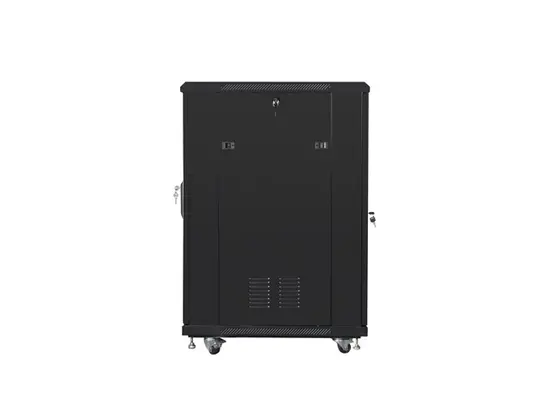 Комуникационен шкаф Lanberg rack cabinet 19' free-standing 22U600x800 (flat pack) with mesh door black