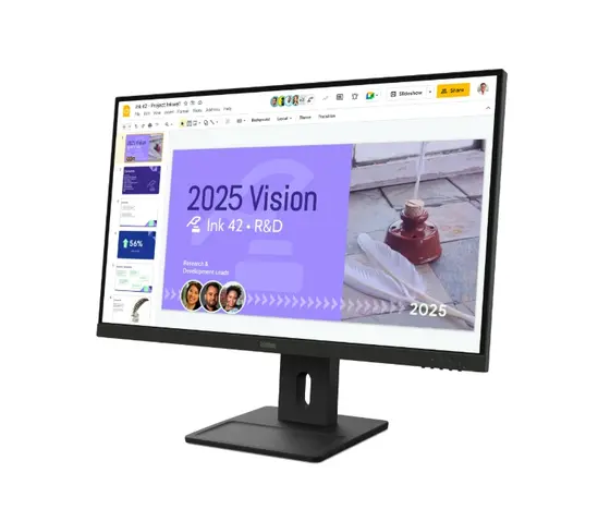 Монитор Lenovo ThinkVision E27Q-40 27" IPS, WLED, 2560x1440, 16:9, 100Hz, 4ms, 350 cd/m2, 1500:1, Speakers 2Wx2, HDMI, DP, Tilt, Swivel, Pivot, Height Adjust Stand
