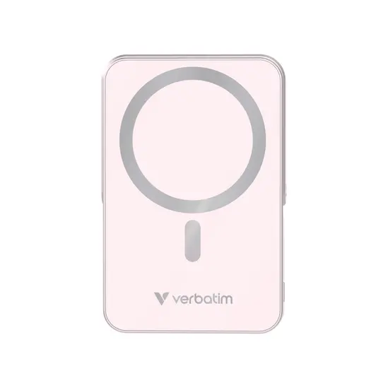 Външна батерия Verbatim Charge 'n' Go Power Bank with Stand Magnetic Wireless 10000mAh Pink