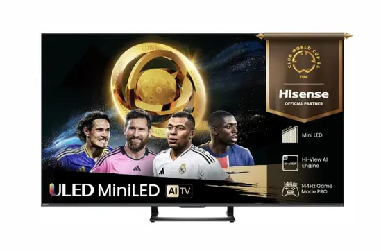 Телевизор Hisense 50" U7Q, 4K Ultra HD 3840x2160, ULED, FALD, Quantum Dot, 144Hz, IPS, HDR 10+, HLG, Dolby Vision IQ, Dolby Atmos, Smart TV, WiFi 5GHz, WiFi Direct, BT, Anyview Cast, 4xHDMI, 2xUSB, LAN, CI+, DVB-T2/C/S2, Black