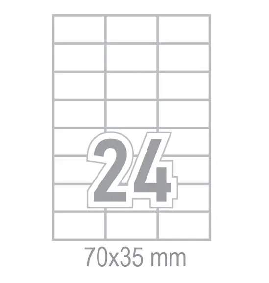 Самозалепващи етикети 70x35 24 бр.