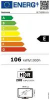 Телевизор Samsung 75" 75QN80H QLED UHD 4K Quantum Mini LED AI Smart 144 Hz VRR (100 Hz Native) 2026 Black