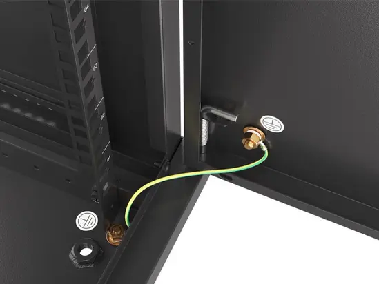 Комуникационен шкаф Lanberg rack cabinet 19' wall-mount 9U600x600 for self-assembly with metal door black (flat pack)