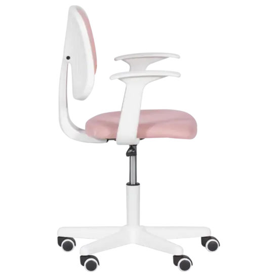 Детски стол СОФИ - снимка отстрани, бял полипропилен