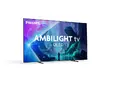 Телевизор Philips 55OLED801/12, 55" 4K UHD OLED, 3840x2160, 120Hz VRR, DVB-T/T2/C/S/S2, 3 sided Ambilight, HDR10+, Titan OS, Dolby Vision, Atmos, DTS:X, P5 Perfect Picture /Al, AirPlay, BT 5.2, 4*HDMI, 2* USB, 802.11ac, 20W RMS