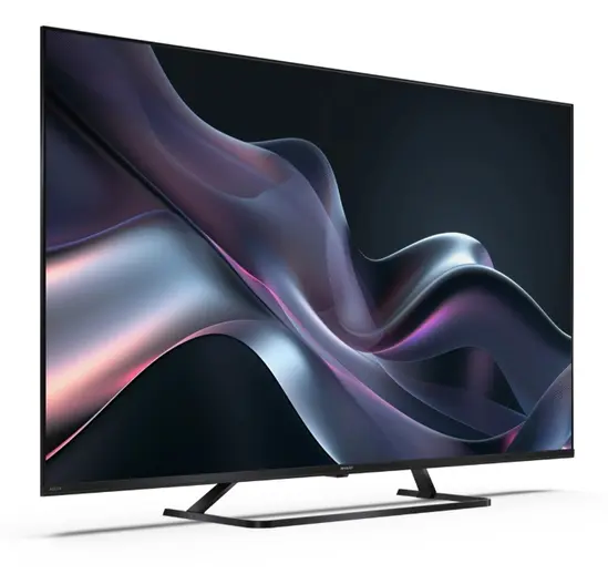 Телевизор Sharp 55HP6265E, 55" QLED Google TV, 4K Ultra HD 3840x2160 Frameless, 1 000 000:1, AQUOS, DVB-TT2CSS2, Active Motion 1000, HDR10, Dolby Atmos, Dolby Vision, Google Assistant, Google Cast, HDMI 2.1 with eARC, 3.5mm Headphone jack  line-out, 