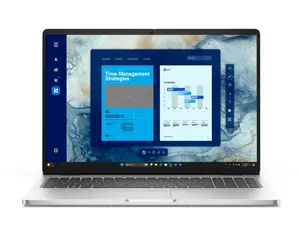 Лаптоп Dell Pro 16 PC16250, Intel Ultra 5 235U vPro(R) (12 TOPS NPU, 12cores, up to 4.9 GHz), 16" FHD+(1920x1200) 300nits AG, 32 GB: 1x32 GB, DDR5, 5600 MT/s, 512 GB SSD, Intel Graphics, FHD HDR IR Cam and Mic, Wi-Fi 6E, FPR, Backlit Kb, Win11 Pro, Silver