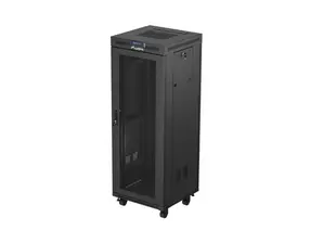 Комуникационен шкаф Lanberg rack cabinet 19' free-standing 32U600X600 (FLAT PACK) with mesh door LCD black