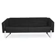 Диван триместен САКАР LEON 03- сниман в профил, черен на цвят