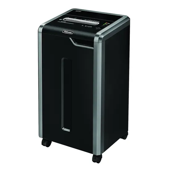 Шредер Fellowes Powershred Jam Proof Cross-Cut 325Ci - сниман отстрани, черен, затворен