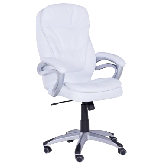 Директорски стол АРТЕМ- снимка отпред, бял цвят