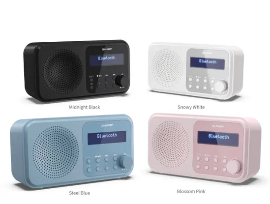 Радио Sharp Radios DR-P420(BK), PORTABLE DIGITAL RADIO, Bluetooth 5.0, 20 DAB+DABFM, Auto timedate, LCD Display, Dual alarm,Micro USB x1 (power supply),3.5mm Headphone jack  line-out, Black