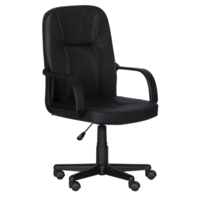 Работен стол МАРИН- сниман отстрани, черна еко кожа