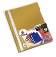 Папка PVC с перфорация 50 броя злато - пакет