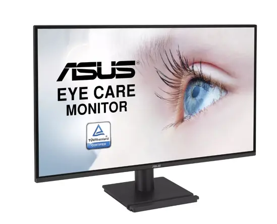 Монитор Asus VA27AQ Eye Care Monitor, 27 ", IPS, QHD, 99% sRGB, Frameless, HDMI, DisplayPort, VGA, 1ms MPRT, Stereo Speakers, Low Blue Light, Flicker Free, Wall Mountable, Black