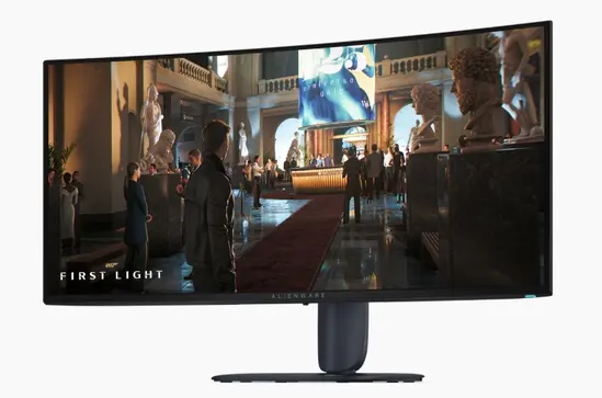 Монитор Dell Alienware AW3426DW, 34" QD-OLED 21:9, UW-QHD 3440x1440, AR, 99% DCI-P3, NVIDIA G-SYNC Compatible + AMD FreeSync, 280Hz, 0.03 ms GTG, 1,500,000:1, 300 cd/m2, HDR, VRR, HDMI, DP, USB Hub, Height Adjustable, Pivot, Swivel, Tilt, Black