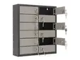 Снимка на Метален шкаф за телефони DBI PMT 12- с няколко отворени врати