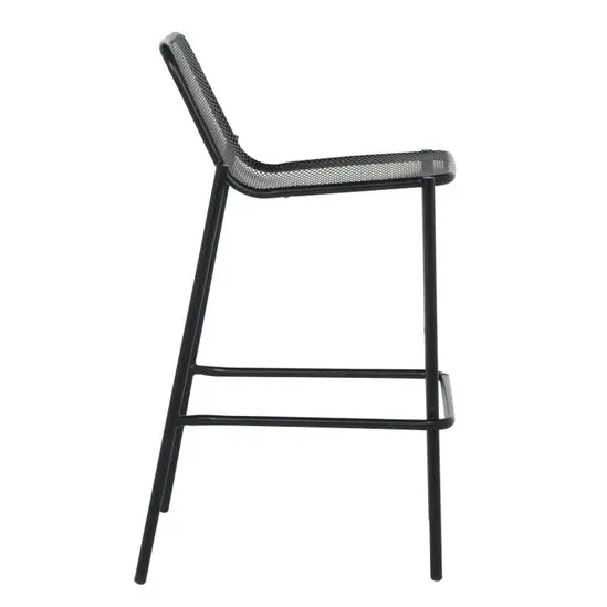 Градински стол ВЕЛИ- черен цвят,  стабилна метална конструкция