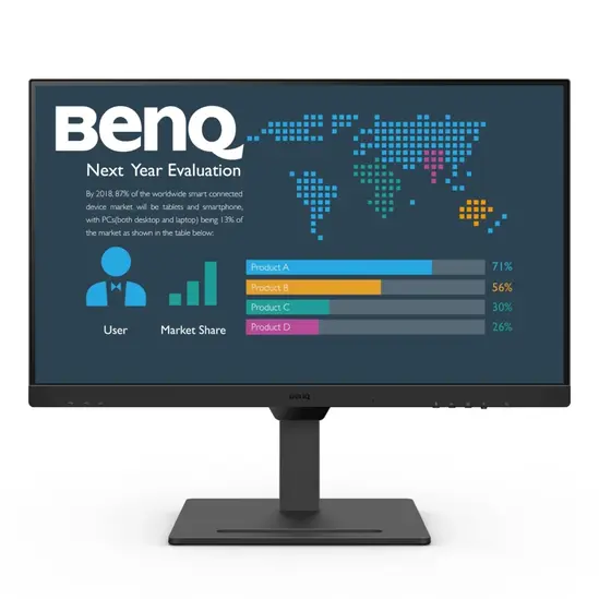 Монитор BenQ BL2790QT 27" IPS, 5ms, QHD 2560x1440, 75Hz, 99% sRGB, Eye Reminder, Flicker-free, LBL, B.I. Gen2, ePaper, 1000:1, 20M:1 DCR, 8 bit, 350cdm2,HDMI,DP, USB-C 60W, Daisy Chain, 3xUSB 3.2, 2Wx2, HAdj. Stand 110mm, Headph. jack, Line In,Tilt, VESA