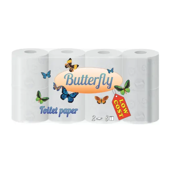 Тоалетна хартия Butterfly 8 бр