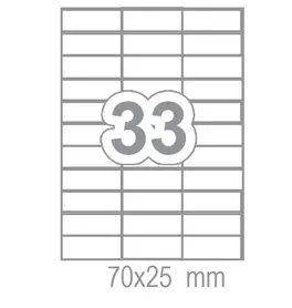 Самозалепващи етикети 70х25 33 бр.