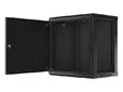 Комуникационен шкаф Lanberg rack cabinet 19' wall-mount 12U600x450 for self-assembly with metal door black (flat pack)