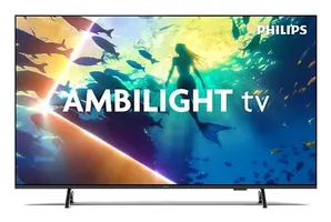 Телевизор Philips 55PUS801012, 55" 4K UHD LED, 3840x2160p, 60Hz, DVB-TT2T2-HDCSS2, 60Hz, Ambilight 3, Pixel Precise UHD, HDR+, Titan OS, Dolby Atmos & DTS:X, 3*HDMI, 2*USB, VRR, 802.11ac, BT 5.2, 20W RMS, Black