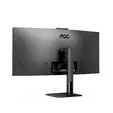 Монитор AOC CU34V5CW/BK, 34" Curved 1500R, VA, WLED, 3440x1440@100Hz, 4ms GtG, 1ms MPRT, 300cd m/2, 3000:1, 20M:1 DCR, Adaptive Sync, FreeSync, Low Blue Light, 5Wx2, 2MP Webcam, Tilt, Height Adjust, Swivel, HDMI, DP, USB hub