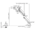 Стойка Neomounts Monitor arm 10-49" - gas spring - Topfix - 180°-stop