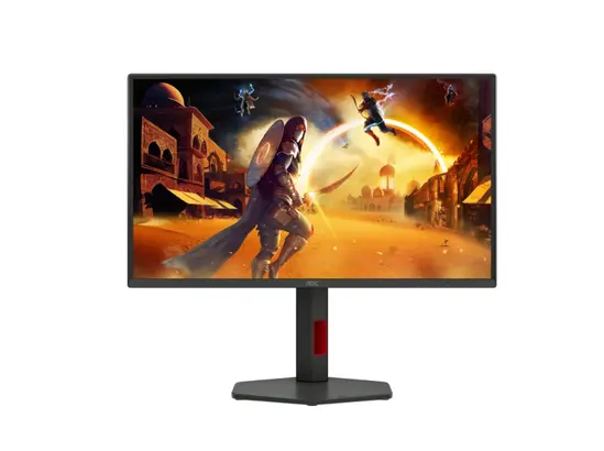 Монитор AOC Q25G4SR, 24.5" IPS WLED, 2560x1440@300Hz, 1ms GtG, 0.3ms MPRT, 400cd m2, 1000:1, 80M:1, Adaptive Sync, FlickerFree, Low Blue Light, 2Wx2, Tilt, Height Adjust, Pivot, Swivel, 2xHDMI, DP