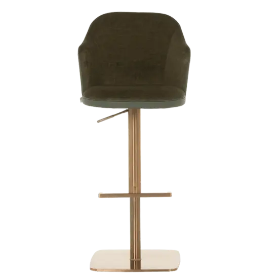 Бар стол БЛАГО-зелен цвят дамаска