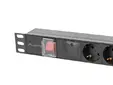 Разклонител Lanberg power distribution unit (pdu) 19' 1U 16a 2m 6x schuko outlets black