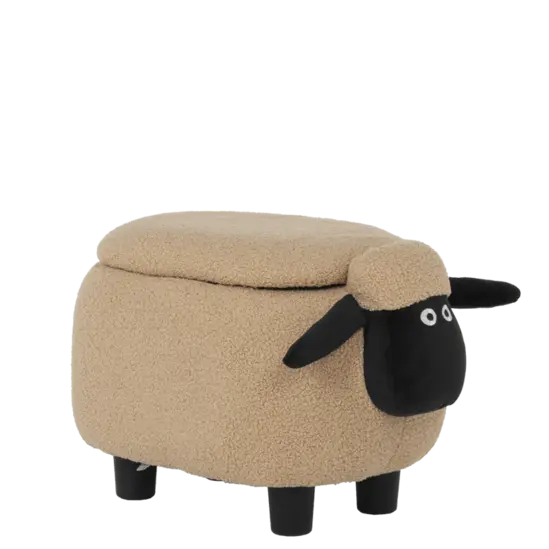 Табуретка детска с ракла овца- кафява