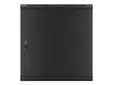 Комуникационен шкаф Lanberg rack cabinet 19' wall-mount 12U600x450 for self-assembly with metal door black (flat pack)