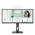 Монитор AOC CU34P3CV, 34" VA WLED, Curved 1500R, 3440x1440@100Hz, 4ms GtG, 1ms MPRT, 300cd m2, DCR 3000:1, 50M:1, AdaptiveSync, FlickerFree, Low Blue Light, 5Wx2, Tilt, Height Adjust, Swivel, HDMI, DP, USB hub