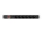 Разклонител Lanberg power distribution unit (pdu) 19' 1U 16a 6x french outlets 2m black