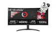 Монитор LG 34WR50QK-B, 34" UltraWide Curved, AG, VA, 5ms, 1ms MBR, 3000:1, 300 cd/m2, 21:9, WQHD 3440x1440, HDR 10, sRGB 99%, FreeSync, 100 Hz, HDMI, DisplayPort, Tilt, Reader Mode, PBP, Headphone Out, Black