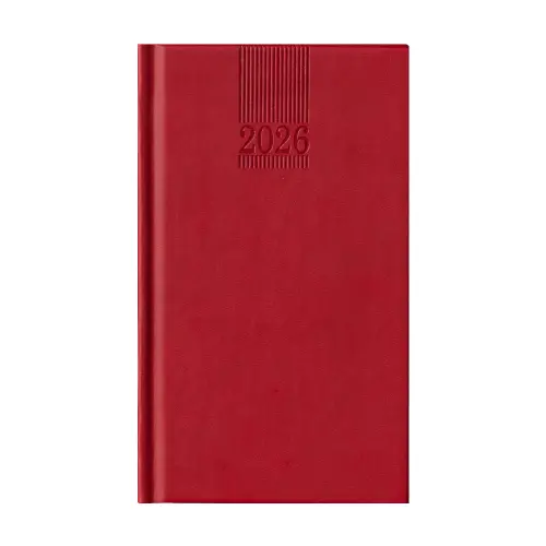 Календар - бележник ПОЛО джобен-червен цвят