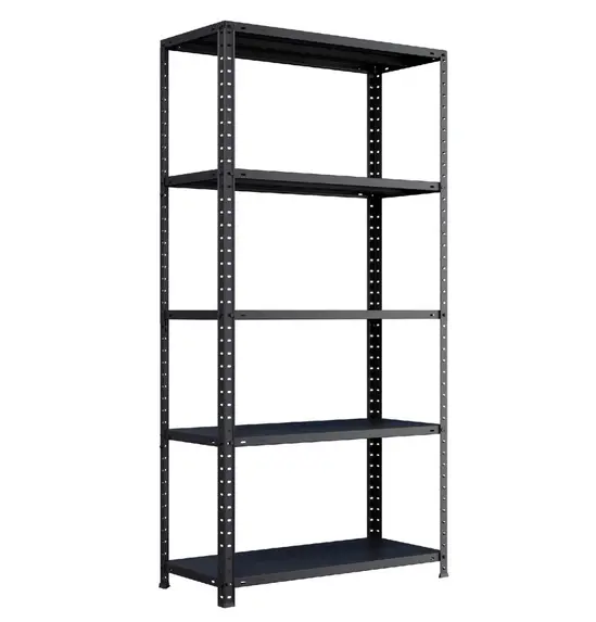 Метален стелаж FRT 180х90х40 см 70 кграфт- черен, 5 рафта