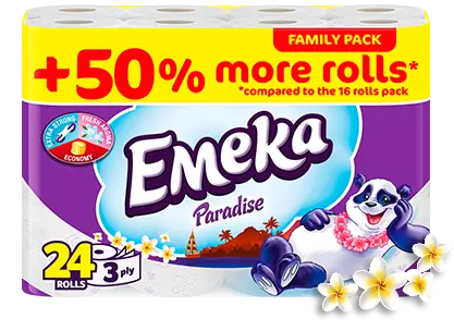 Тоалетна хартия Emeka Paradise, 24+6 бр.
