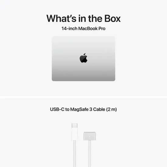 Лаптоп Apple 14-inch MacBook Pro: Apple M5 Pro chip with 15-core CPU and 16-core GPU, 24GB, 1TB SSD - Silver