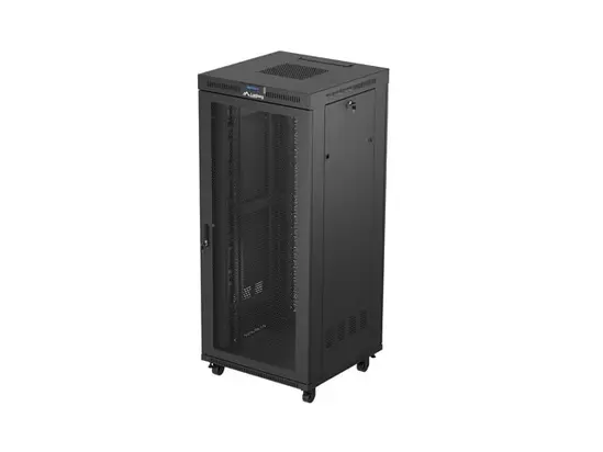 Комуникационен шкаф Lanberg rack cabinet 19' free-standing 37U600X800 (FLAT PACK) with mesh door LCD black