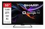 Телевизор Sharp 55HR7265E, 55' QLED  GOOGLE TV, 4K 144Hz Quantum Dot 3840x2160 Frameless, AQUOS AI, DVB-T/T2/C/S/S2, Active Motion 1400, HDR10, Dolby Atmos, Dolby Vision, DTS:X, Google Assistant, HDMI eARC, Mini Composite/CVBS + Audio input, USB, Wi-Fi, B