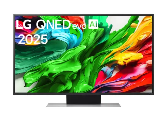 Телевизор LG 43QNED87A3DC, 43" 4K QNED HDR Smart TV, 3840x2160, 60Hz Native, DVB-T2CS2, Alpha 7 AI Processor, HDR 10 PRO, webOS 25 ThinQ, 4K Upscaling, WiFi 5, Dolby Vision, Bluetooth 5.1, AirPlay 2, LAN, CI, HDMI, SPDIF, Local Dimming, Stand