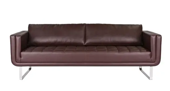 Диван триместен КРАКРА EDG 03- кафява дамаска, сниман отпред