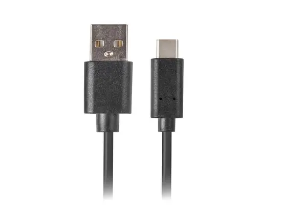 Кабел Lanberg USB-C(M) -  USB-A (M) 2.0 cable 1.8m, black QC 3.0