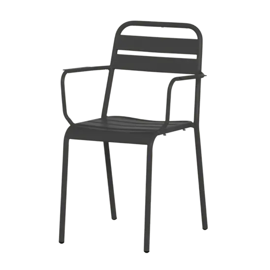 Градински стол ЛУНОРА-снимка отпред, метален