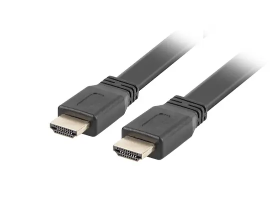 Кабел Lanberg HDMI MM V2.0 cable 0.5m, 4K flat, black