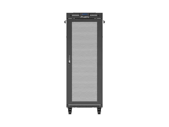 Комуникационен шкаф Lanberg rack cabinet 19' free-standing 32U600X800 (FLAT PACK) with mesh door LCD black